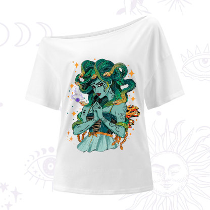 Purplehecate The Gorgon Medusa One Shoulder T-Shirt
