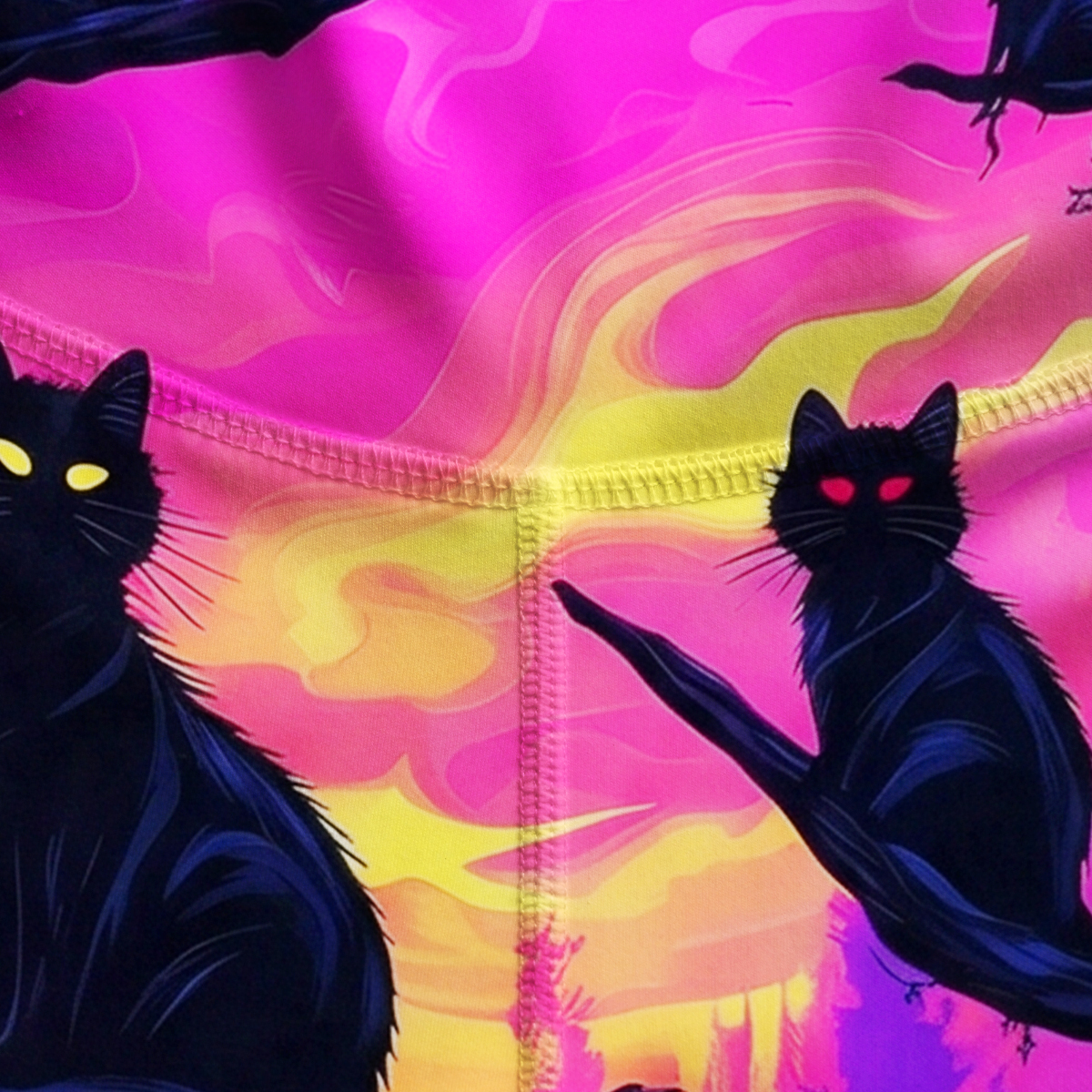 Purplehecate Twilight Forest Guardian Cat Yoga Pants