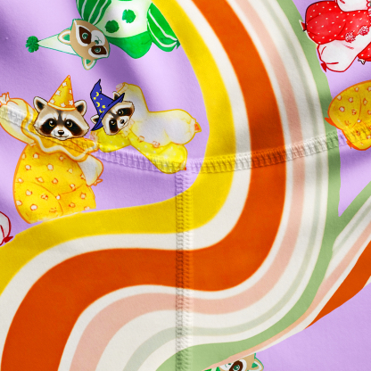Purplehecate Rainbow Raccoon Star Yoga Pants