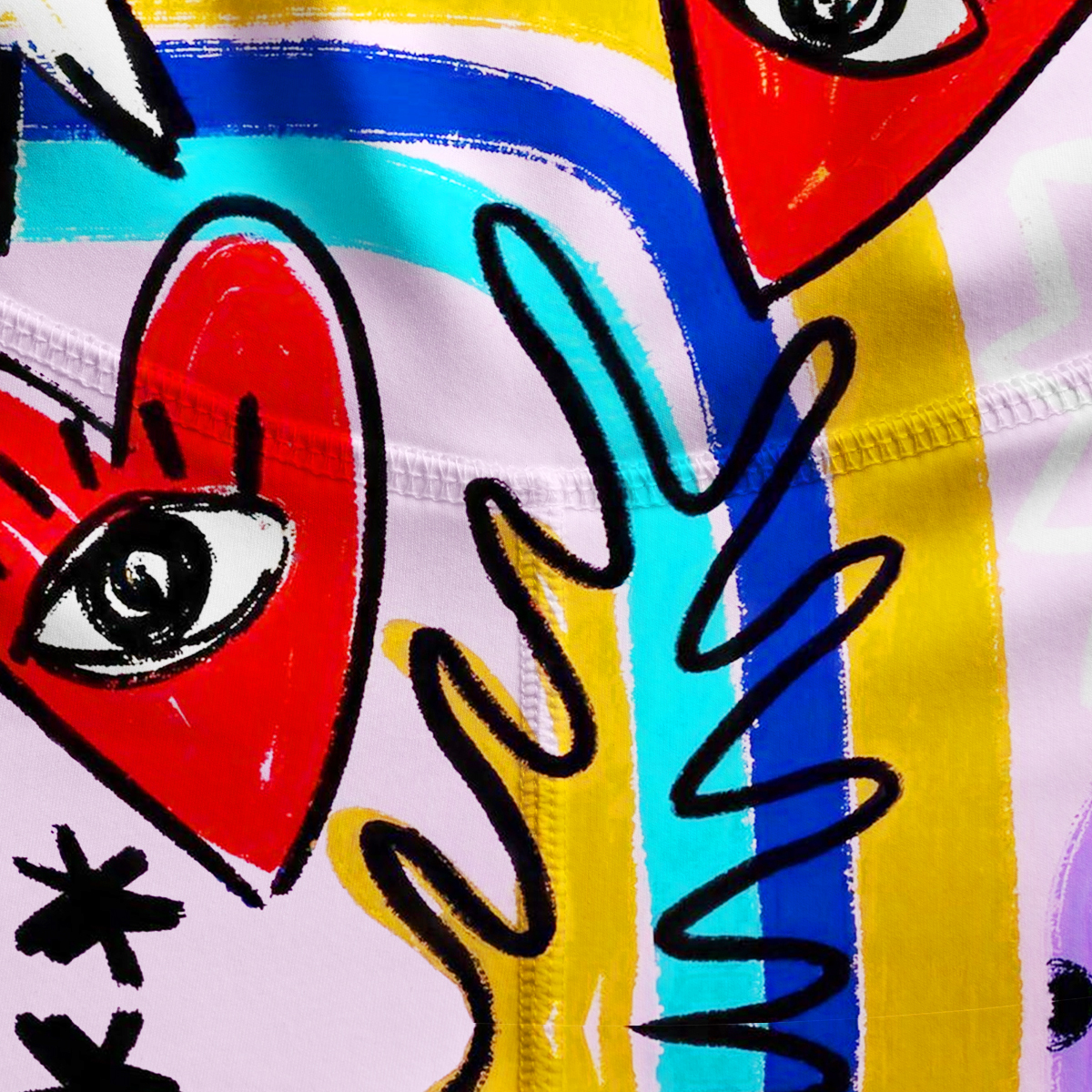 Purplehecate Cosmic Love Eyes Graffiti Yoga Pants