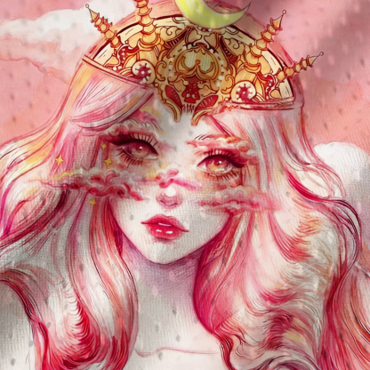 Purplehecate Pink Moon Goddess Witchy Mesh Jersey Tank Top