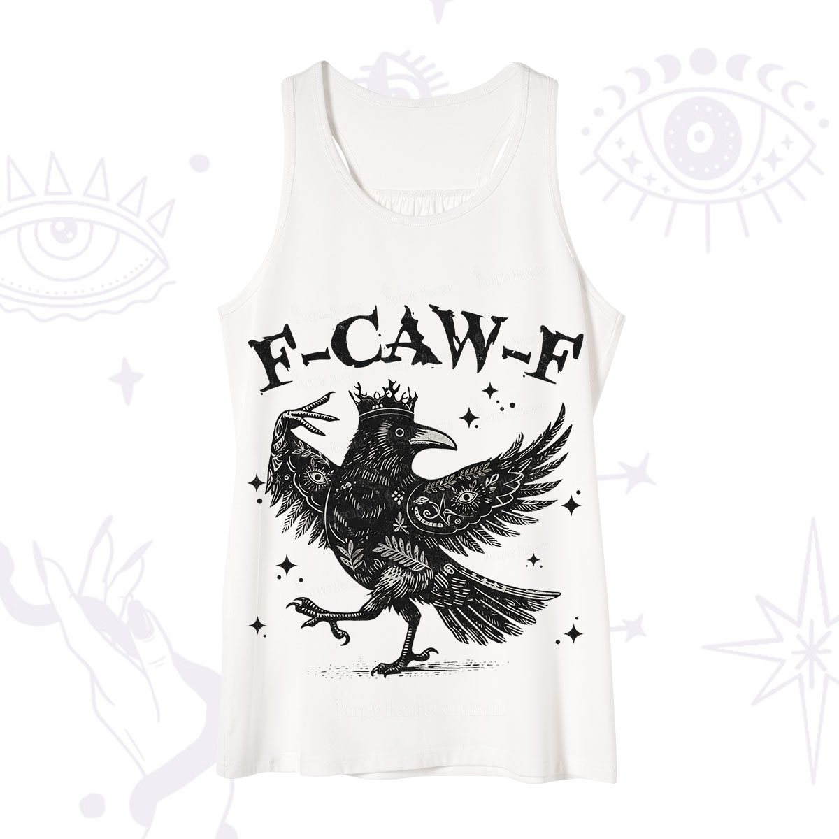 Purplehecate F-caw-f Funny Crow Tank