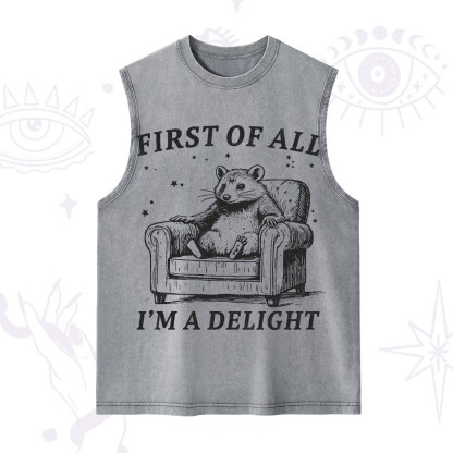 Purplehecate First Of All I'm A Delight Opossum Washed Tank