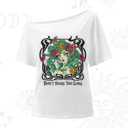 Purplehecate Don't Stare Too Long One Shoulder T-Shirt