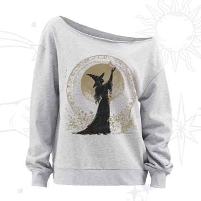 Purplehecate The Moon Witch Off The Shoulder Sweatshirt