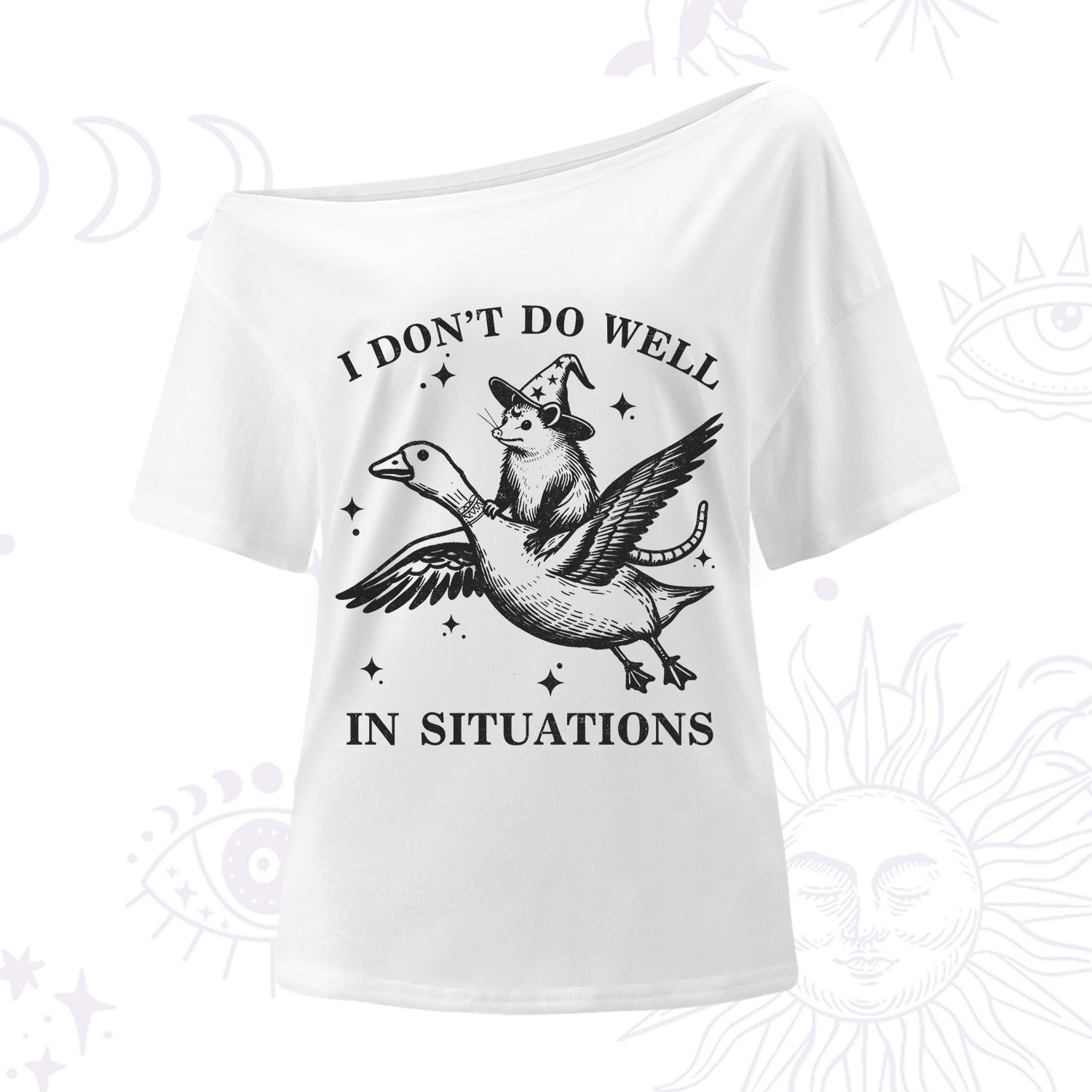 Purplehecate I Don't Do Well In Situations One Shoulder T-Shirt