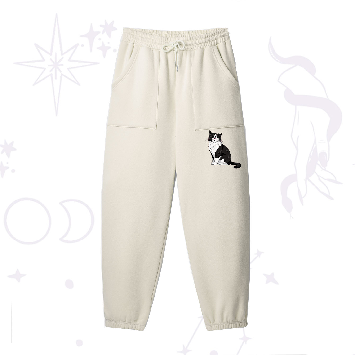 Purplehecate Sorry I Can't Go I'm an Indoor Cat Fleece Sweatpants