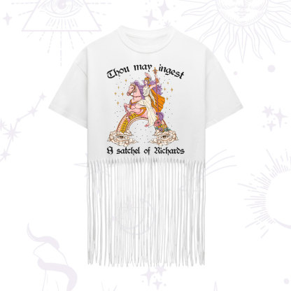 Purplehecate Thou may ingest a satchel of Richards Fringe Hem T-Shirt