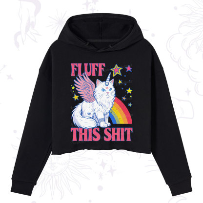 Purplehecate Fluff This Sh*t Cat Crop Hoodie