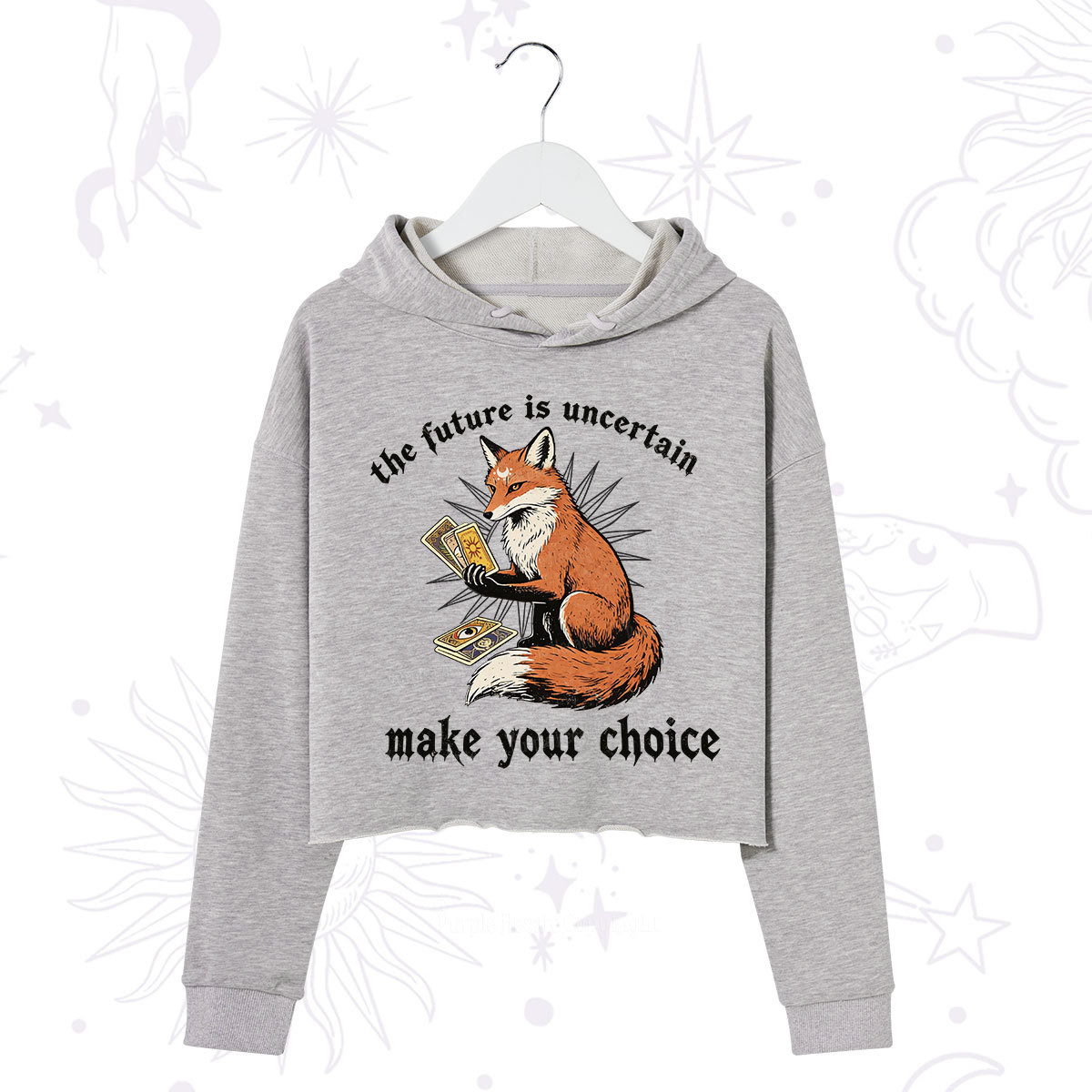 Purplehecate The Future Is Uncertain make Your Choice Crop Hoodie