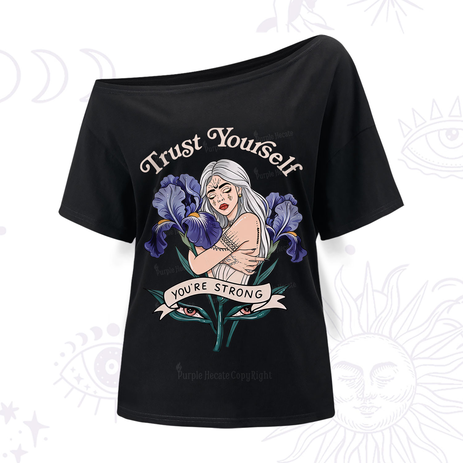 Purplehecate Trust Yourself One Shoulder T-Shirt