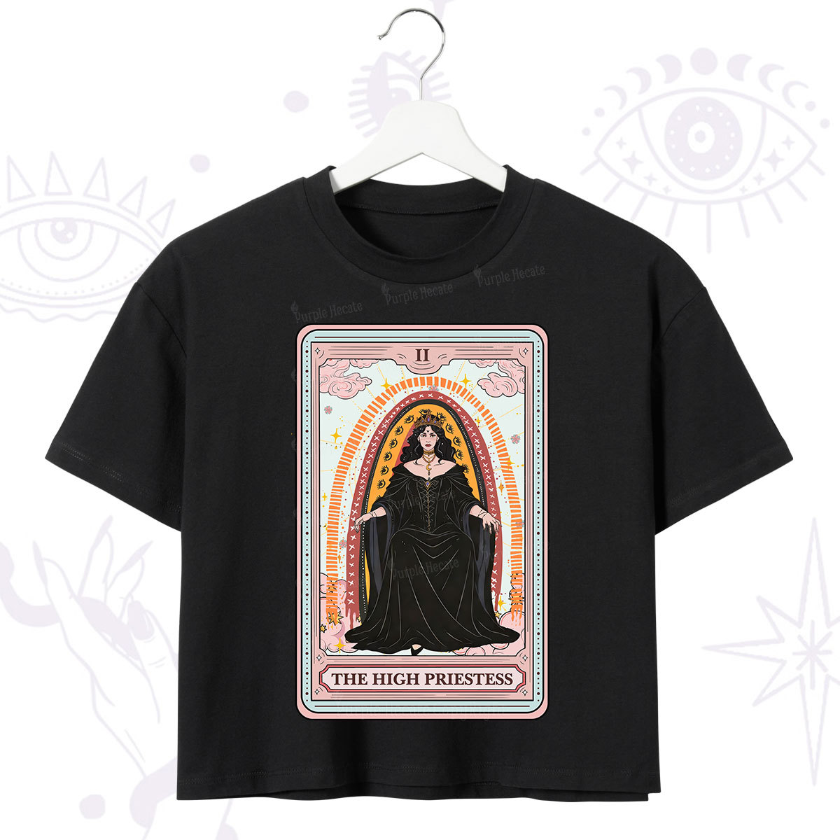 Purplehecate The High Priestess Tarot Crop T-Shirt