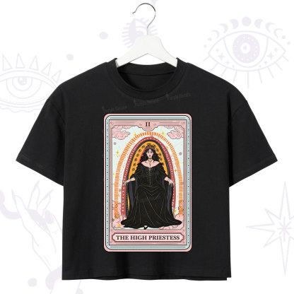 Purplehecate The High Priestess Tarot Crop T-Shirt