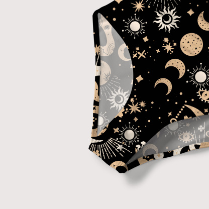 Purplehecate Divine Serpent Under the Moon Slim-Strap Swimsuit