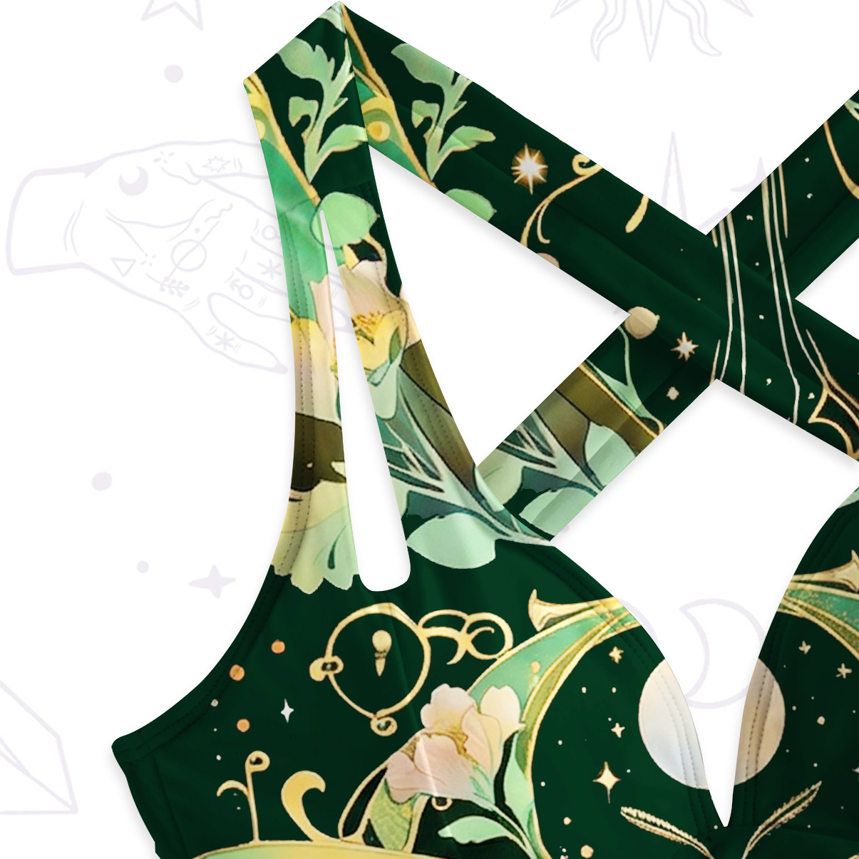 Purplehecate Moon Moth  Rave One-Piece Swimsuit