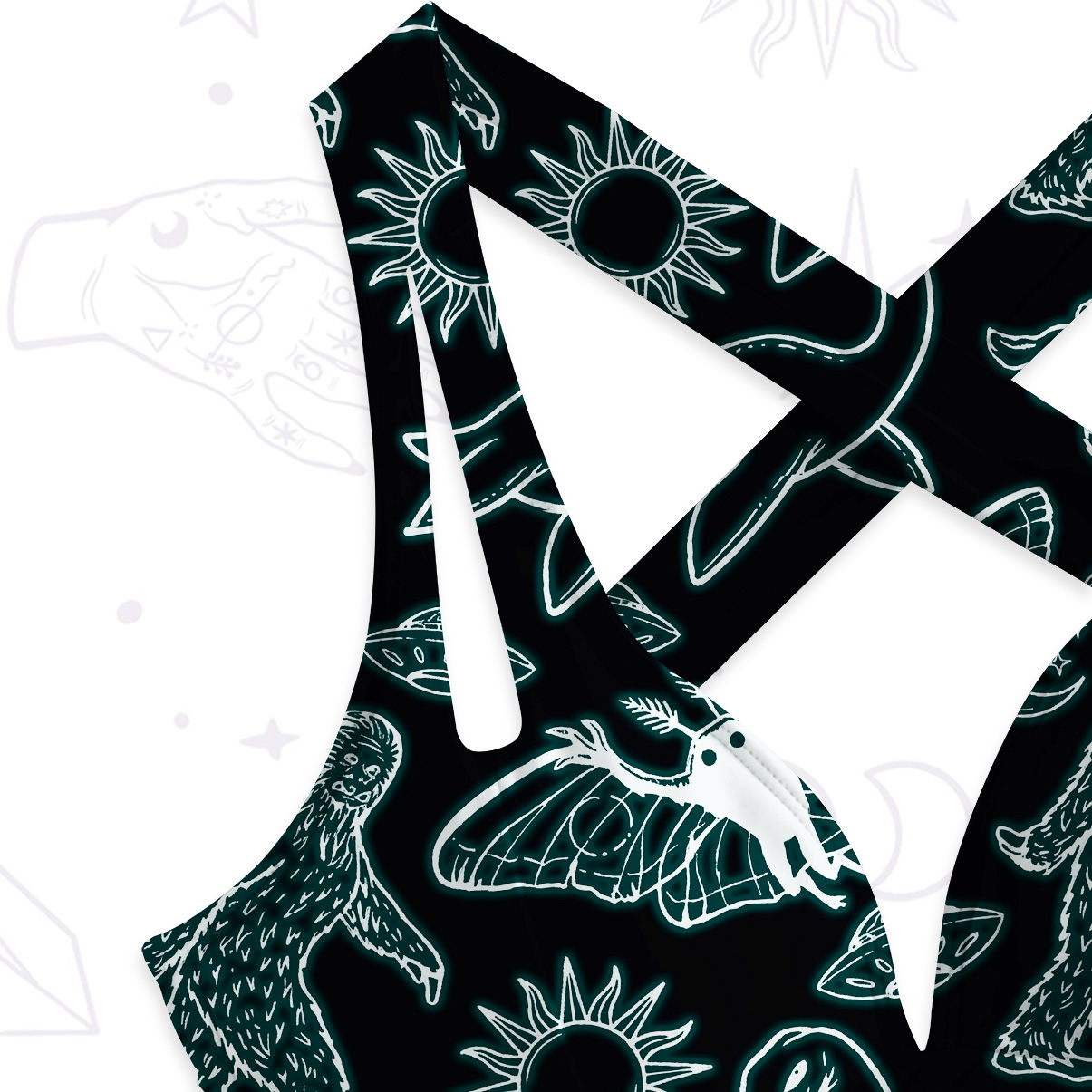 Purplehecate Cryptid One-Piece Swimsuit