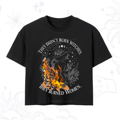Purplehecate They Didn't Burn Witches Crop T-Shirt