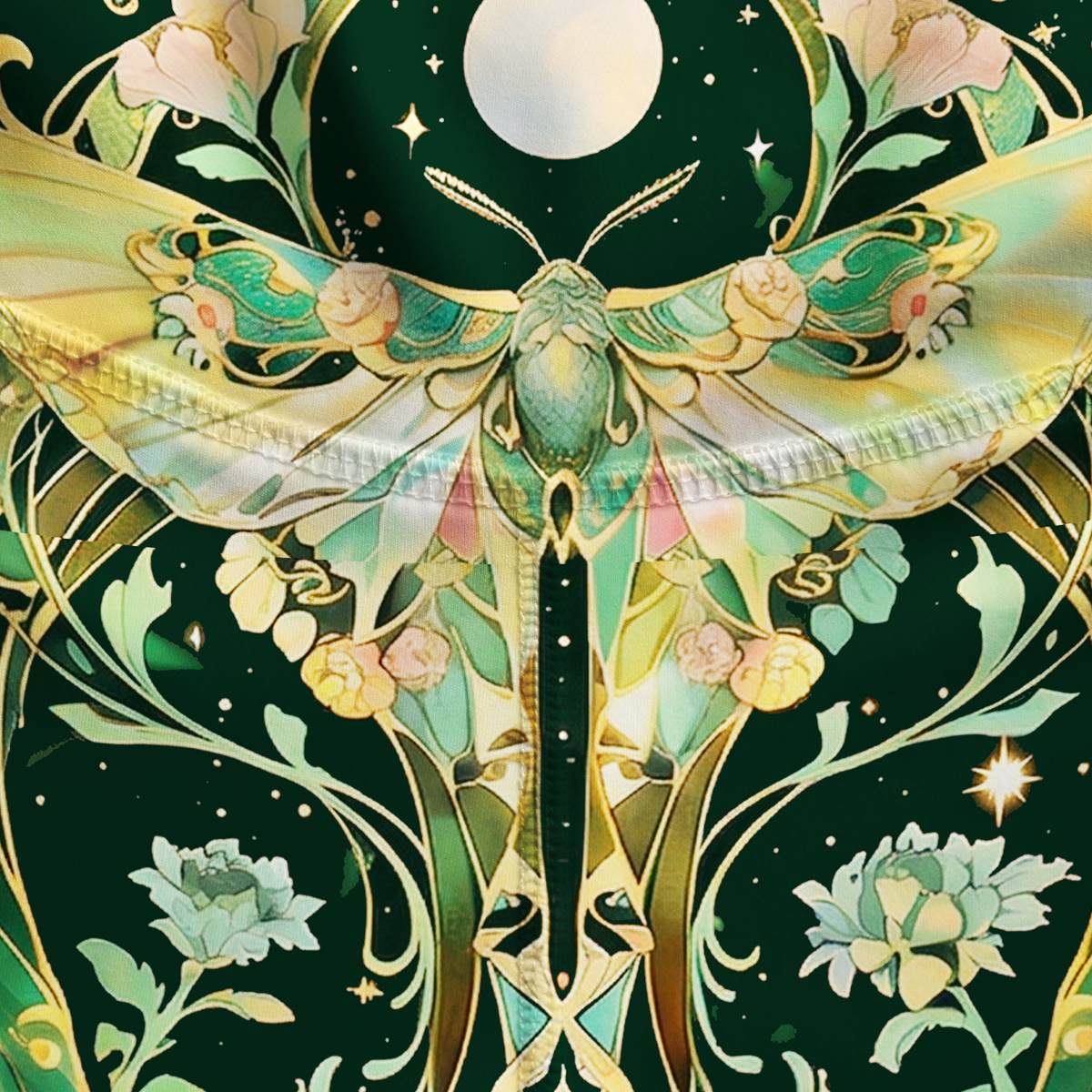 Purplehecate Moon Moth Rave Yoga Pants