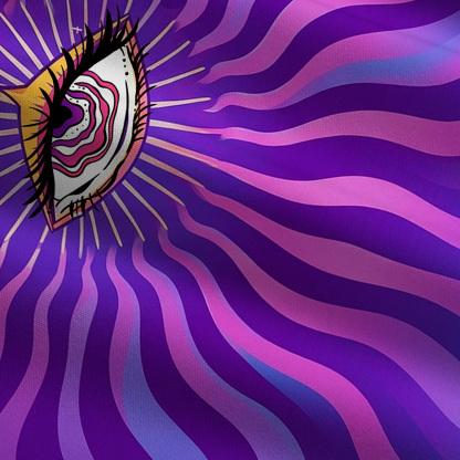 Purplehecate Sacred Eye Energy Flow Wide Leg Jumpsuit