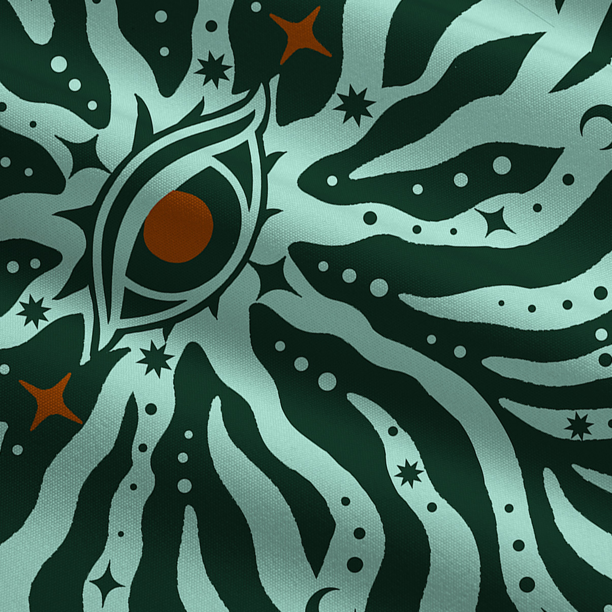 Purplehecate Green Vision Illusion Wide Leg Jumpsuit