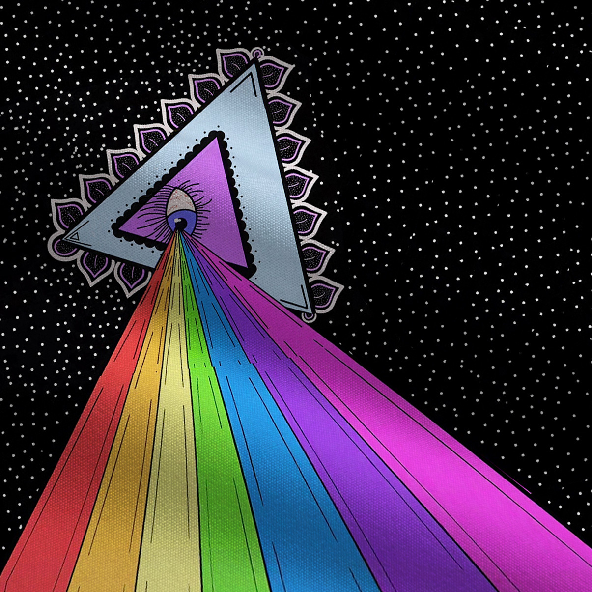 Purplehecate Prism of Rainbow Wide Leg Jumpsuit