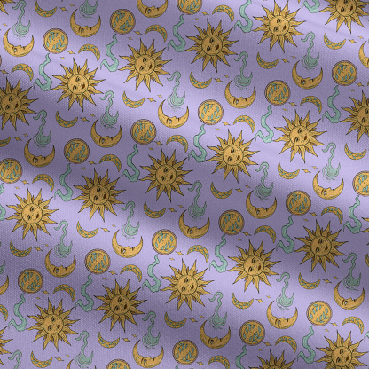 Purplehecate Magic of Sun and Moon Wide Leg Jumpsuit