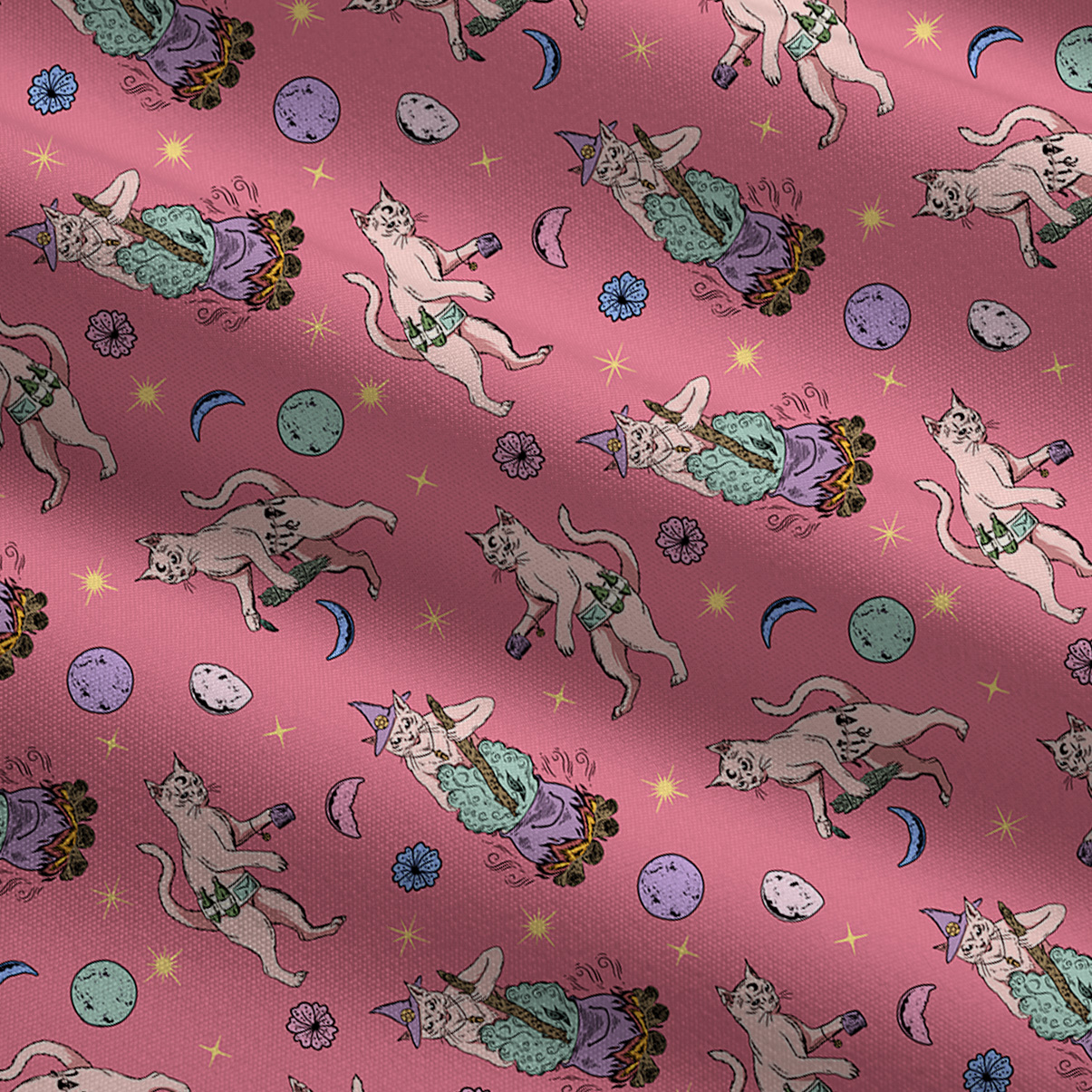 Purplehecate Cat Coven Wide Leg Jumpsuit