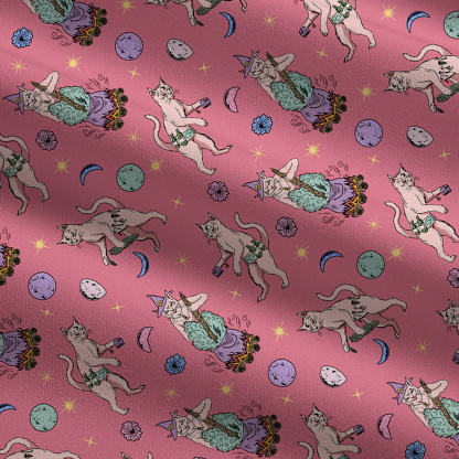 Purplehecate Cat Coven Wide Leg Jumpsuit