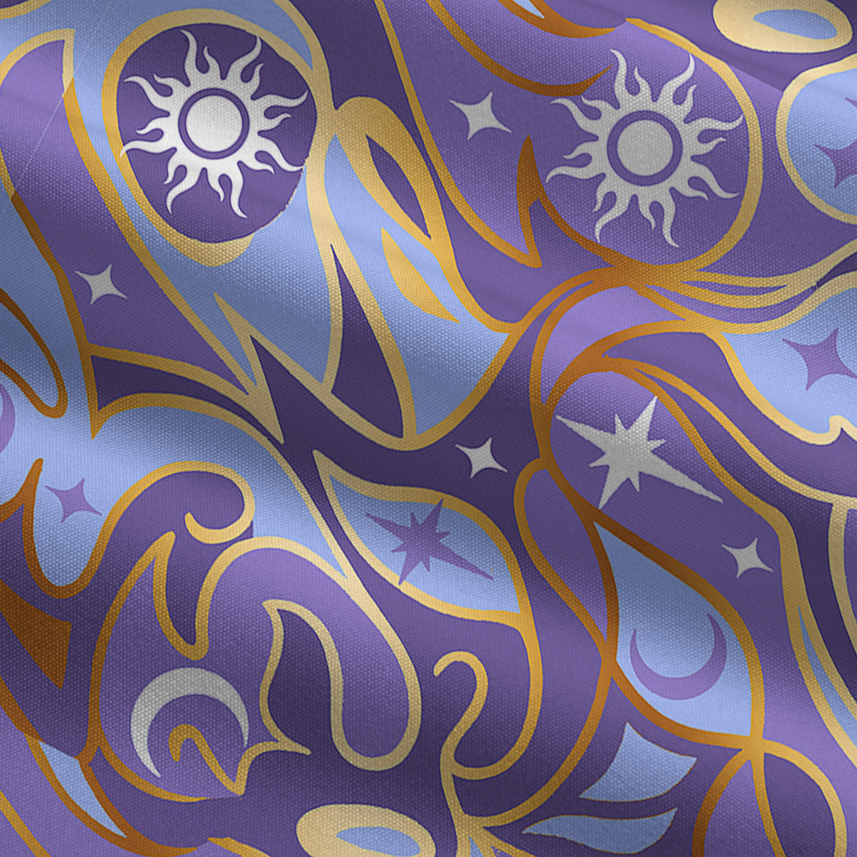 Purplehecate Divination Night Print Wide Leg Jumpsuit