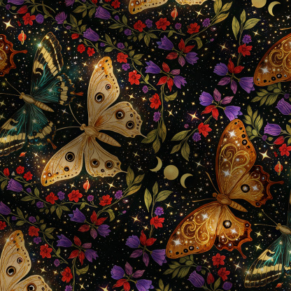 Purplehecate Mystic Butterfly Whisper Wide Leg Jumpsuit