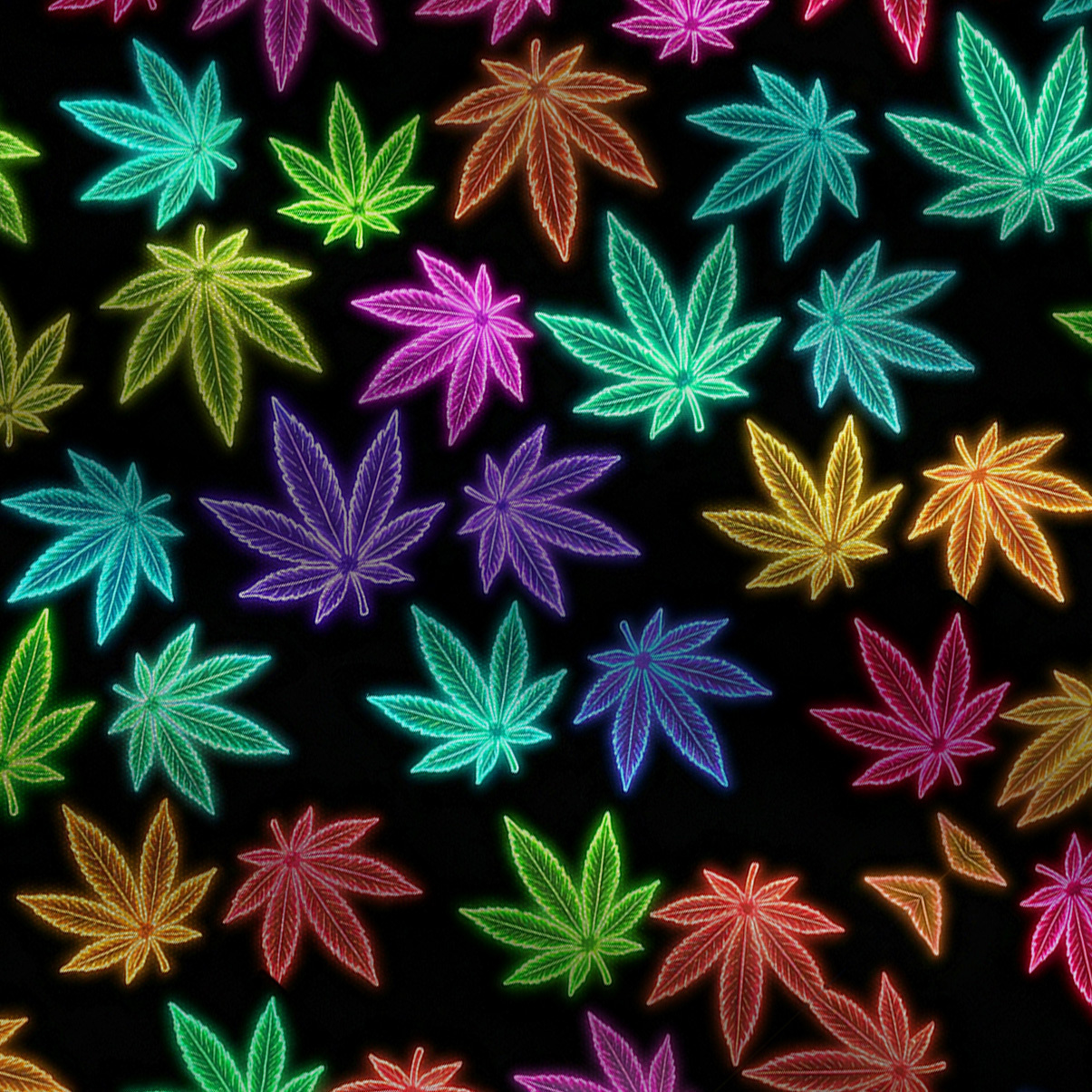 Purplehecate Trippy Weed Wide Leg Jumpsuit