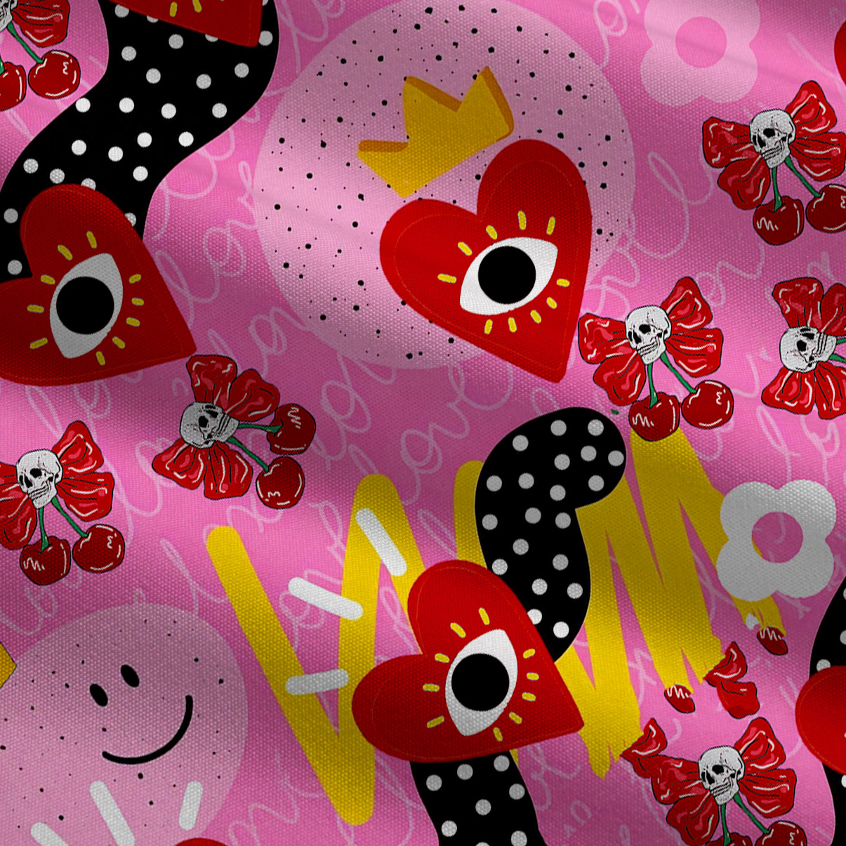 Purplehecate Evil Eye Heart Wide Leg Jumpsuit