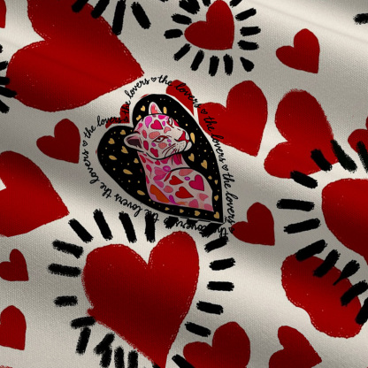 Purplehecate Wild Love Leopard Heart Wide Leg Jumpsuit