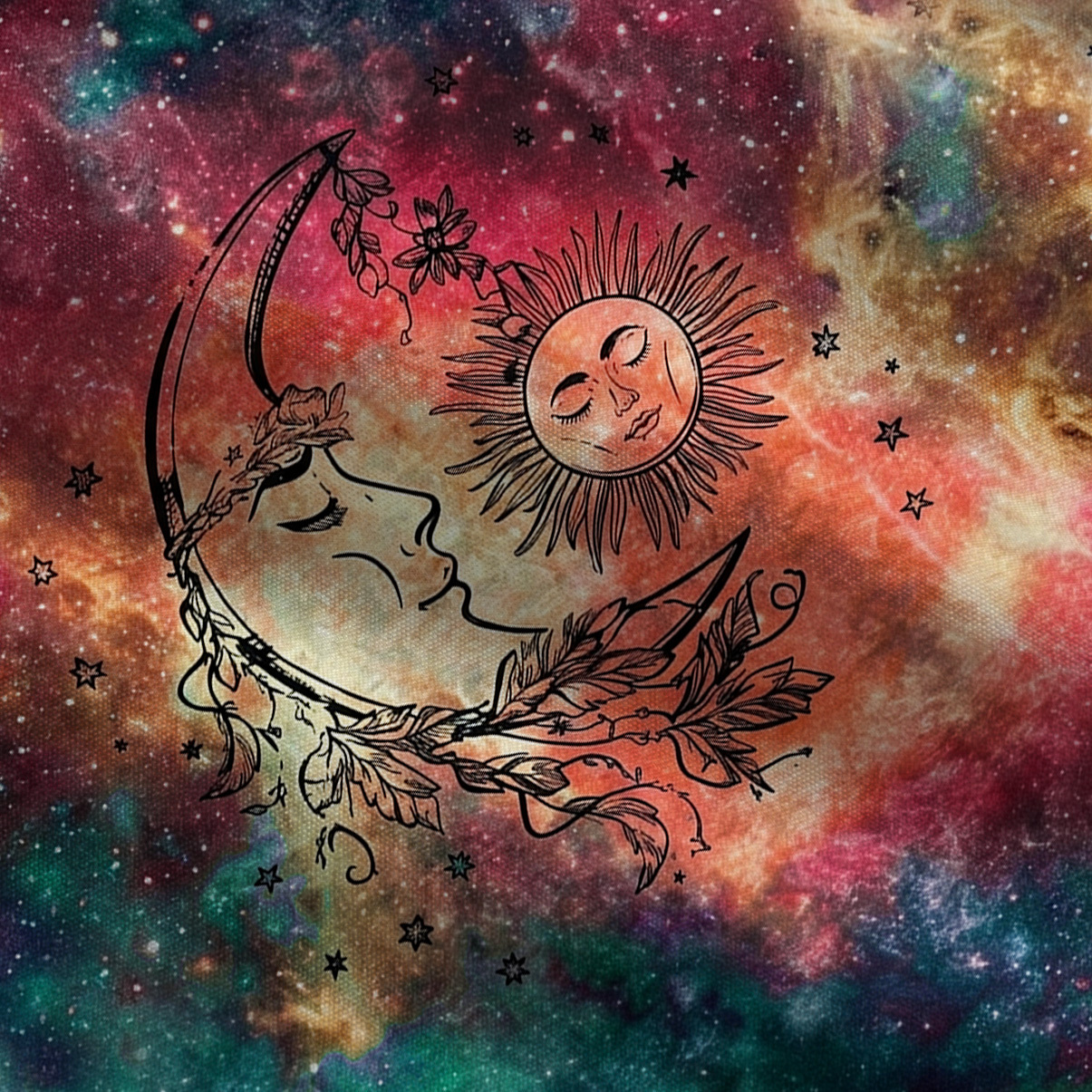 Purplehecate Sun Moon Dreams Wide Leg Jumpsuit