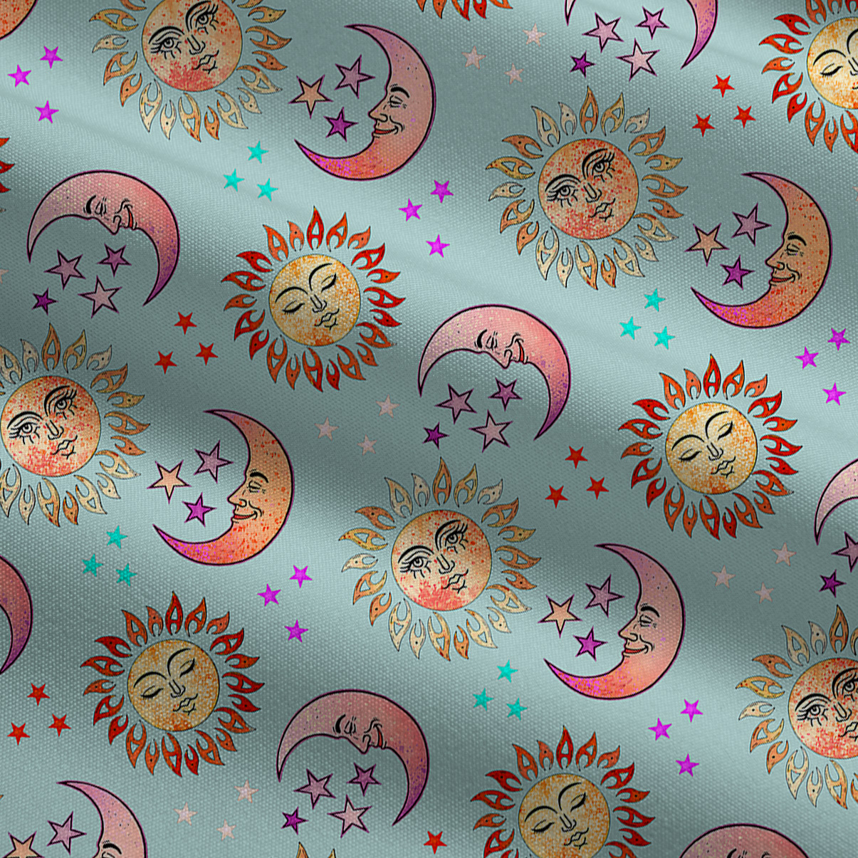 Purplehecate Dancing Suns and Lunar Dreams Wide Leg Jumpsuit