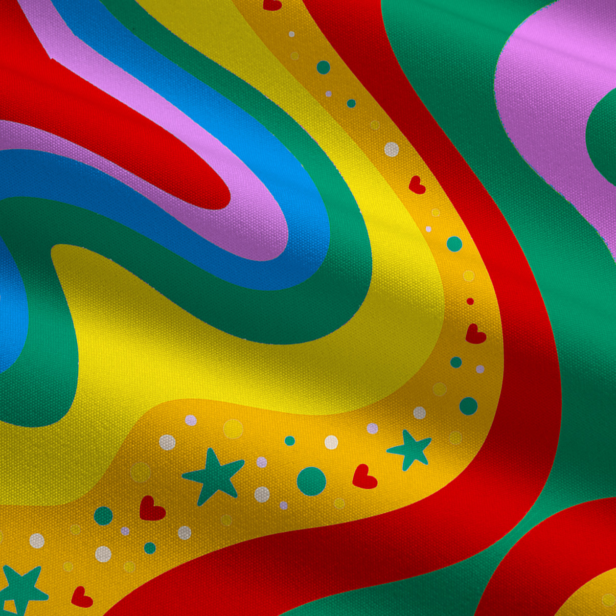 Purplehecate Dreamy Rainbow Waves Wide Leg Jumpsuit