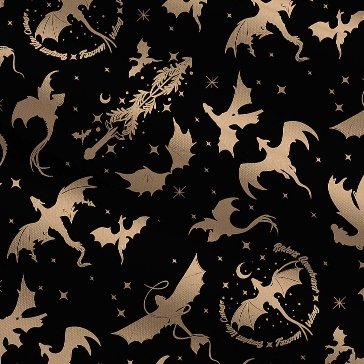 Purplehecate Fantasy Dragon Allover Wide Leg Jumpsuit