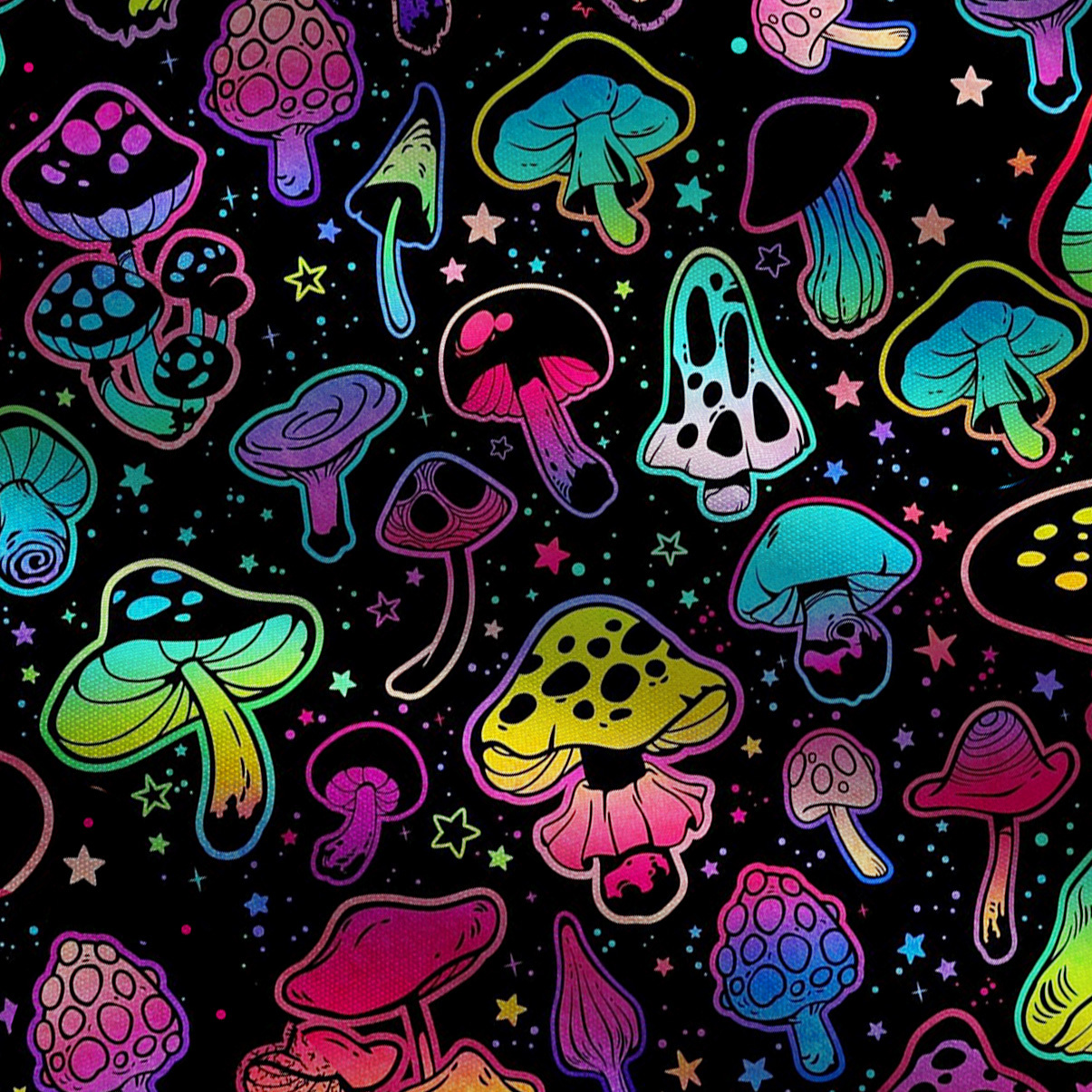 Purplehecate Psychedelic Mushroom Rave Wide Leg Jumpsuit