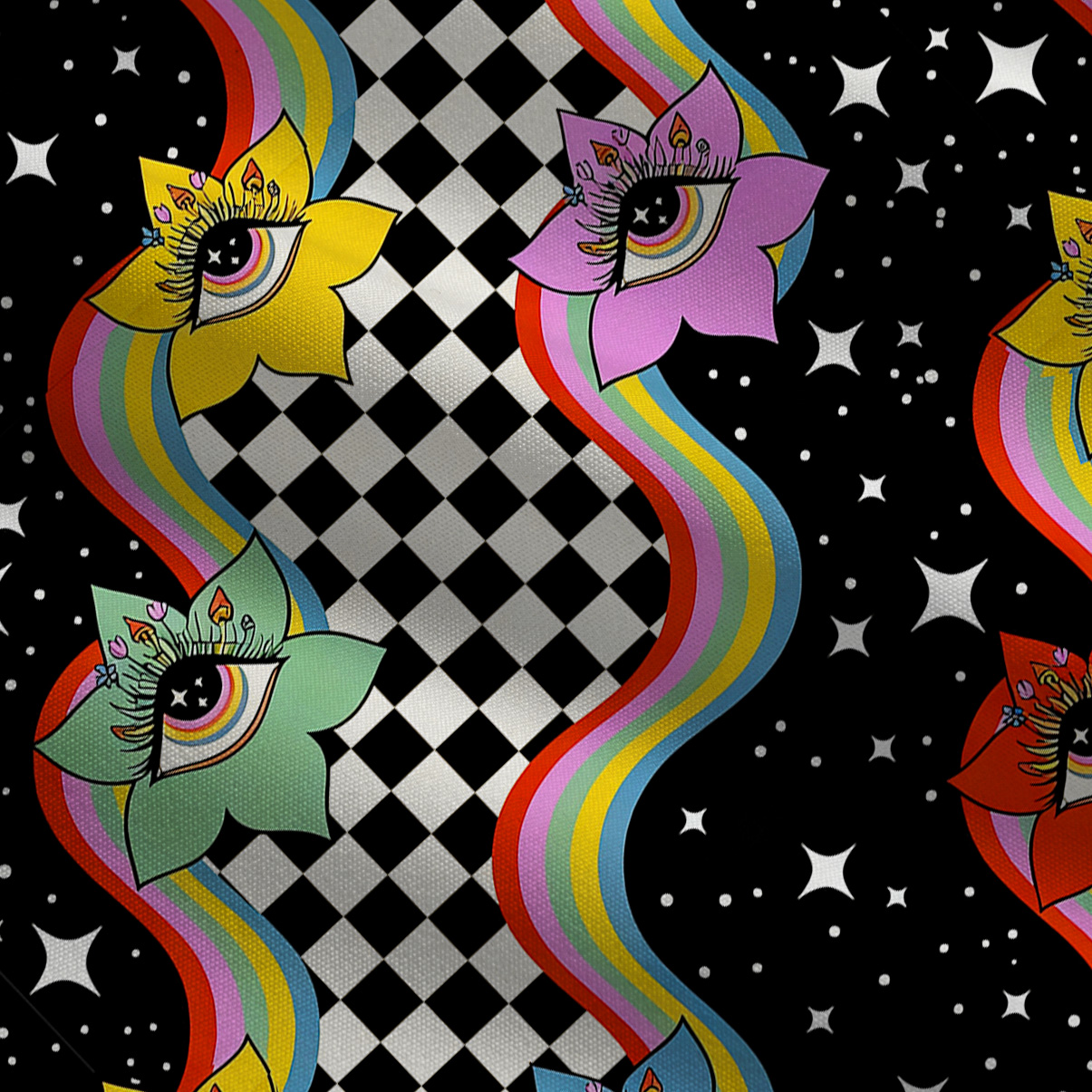 Purplehecate Enchanted Eye Blossom Wide Leg Jumpsuit