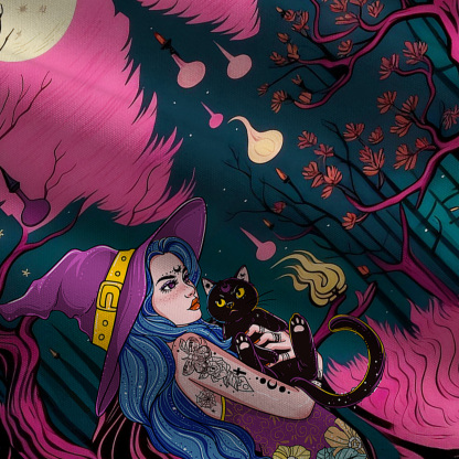 Purplehecate The Witch and Her Familia Wide Leg Jumpsuit