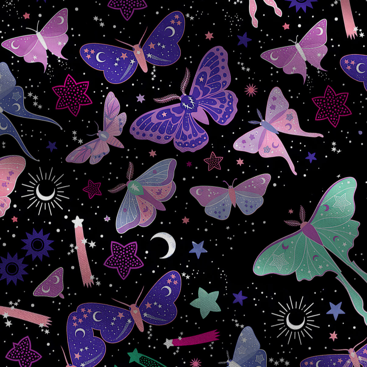 Purplehecate Midnight Moth Wide Leg Jumpsuit