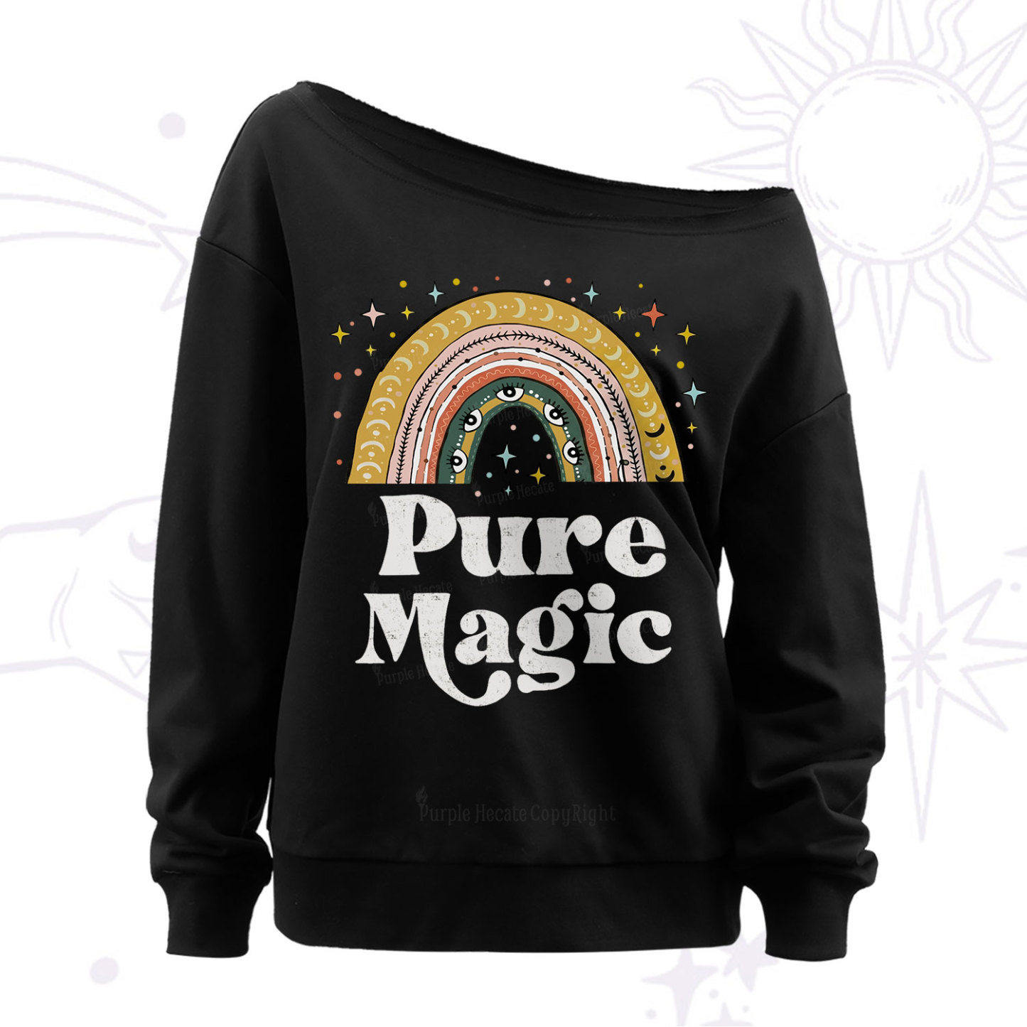 Purplehecate Pure Magic Off The Shoulder Sweat