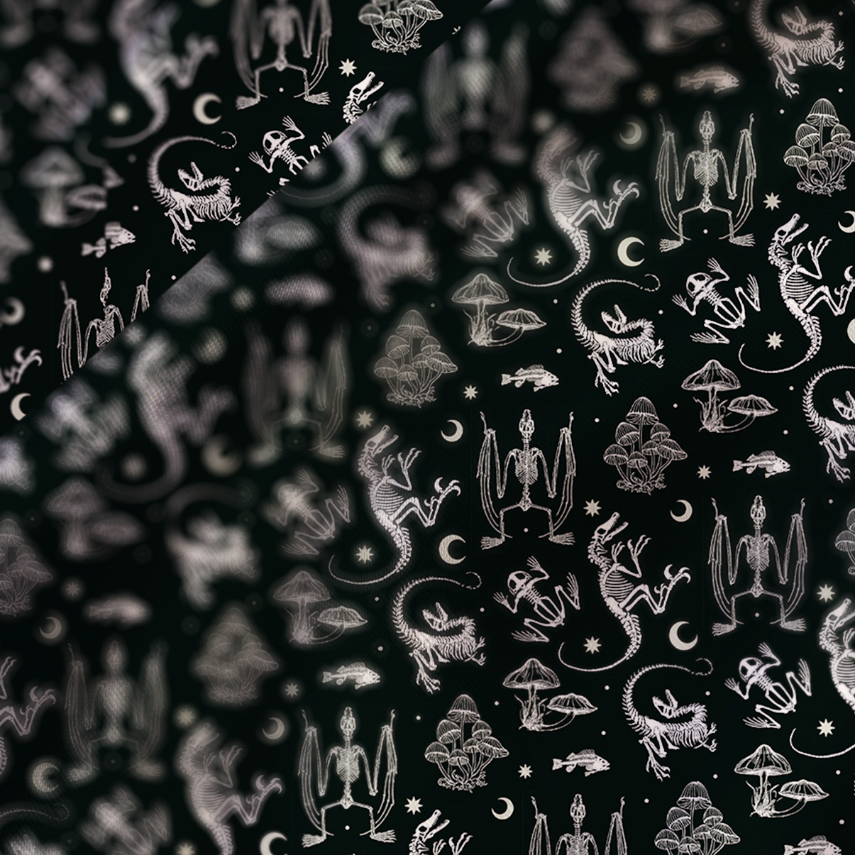 Purplehecate Prehistoric Fantasy Satin Cross Back Mini Dress