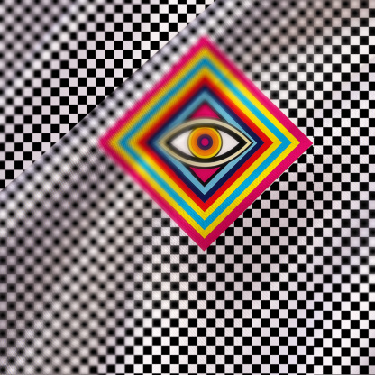 Purplehecate Eye of Illusion Satin Cross Back Mini Dress