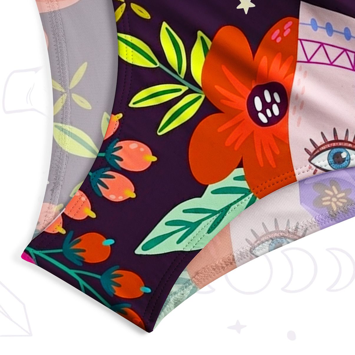 Purplehecate Eye of the Blossom One-Piece Swimsuit