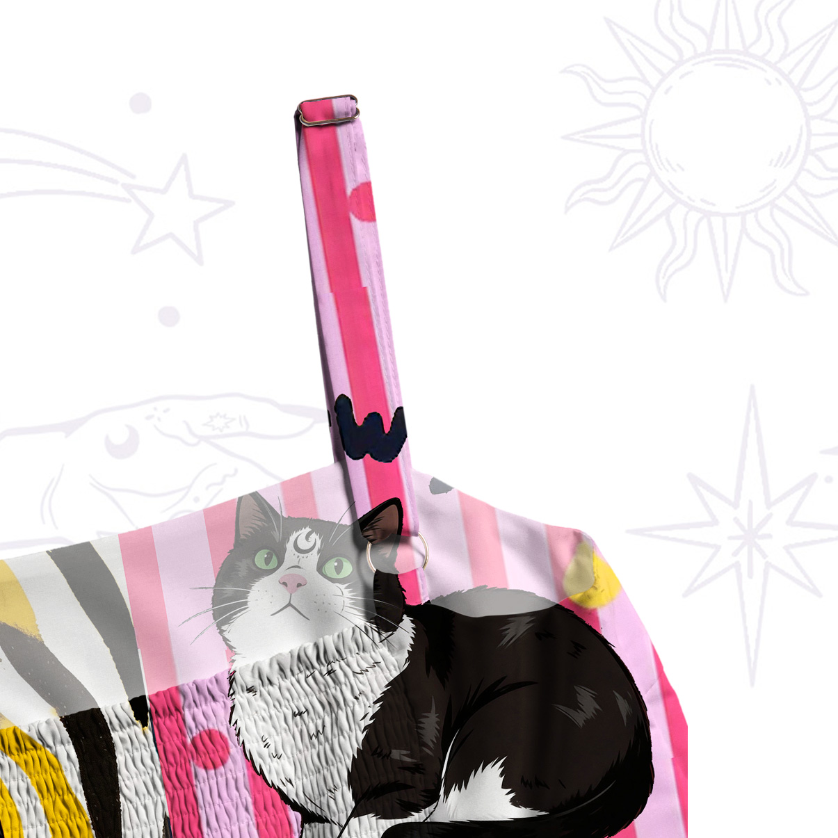 Purplehecate Sorry I Can't Go I'm an Indoor Cat Wide Straps Maxi Dress