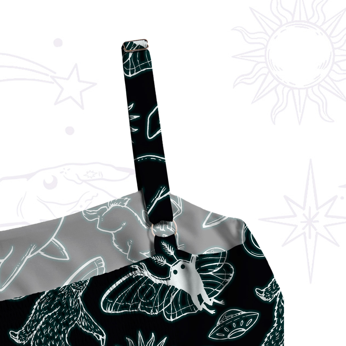 Purplehecate Cryptid Wide Straps Maxi Dress