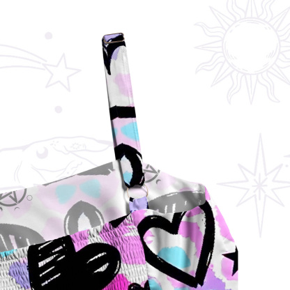 Purplehecate Heartful Magic Wide Straps Maxi Dress