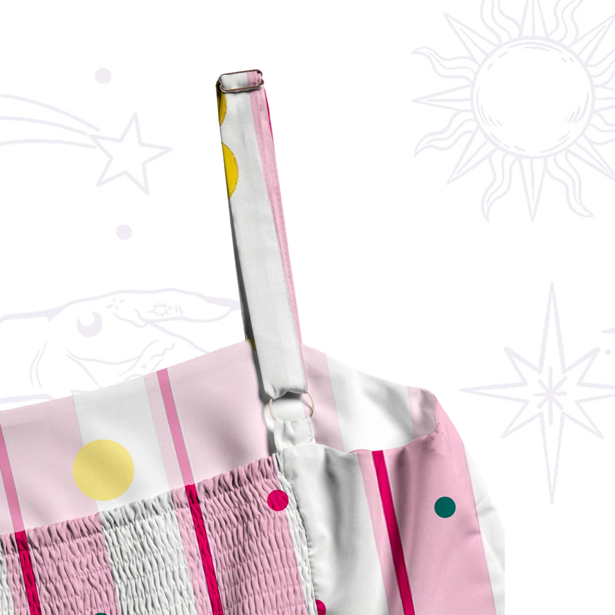 Purplehecate First Of All I'm A Delight Cat Wide Straps Maxi Dress