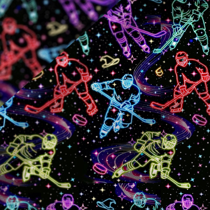 Purplehecate Neon Night Hockey Satin Cross Back Mini Dress